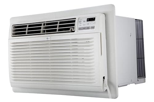 LG 9,800 BTU Through-the-Wall Air Conditioner, Cools 450 Sq.Ft. (18' x 25' Room Size), Electronic Control with Remote, 2 Cooling & Fan Speeds, 4-Way Air Deflection, Supplemental Heat, 230/208V