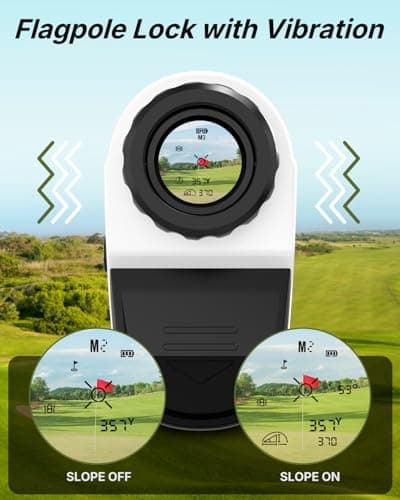WOSPORTS Golf Rangefinder with Slope - 1200/1500 Yards Laser Range Finder Golf with Magnetic Strap, Flag Pole Locking Vibration, 6X Magnification 5