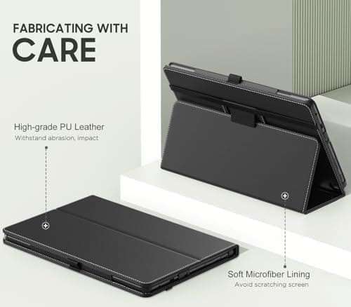 MoKo Case Fits All-New Amazon Kindle Fire HD 10 & 10 Plus Tablet (13th/11th Generation, 2023/2021 Release) 10.1" - Slim Folding Stand Cover with Auto Wake/Sleep, Black 3