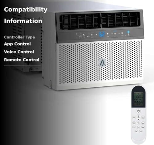 dainslef Window Air Conditioner - 6,000 BTU, U-Shaped Design, Ultra Quiet, Wi-Fi Enabled, Energy Efficient, Remote Control, Cools Up to 269 Sq.Ft, White 3