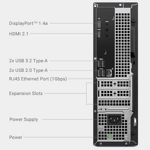 Dell Tower Desktop Computer Ect1250 for Business, Intel Core Ultra 5 225 (Up to 4.9GHz), Intel UHD Graphics, 32GB DDR5 5600MT/s, 1TB SSD, Wi-Fi 6, Windows 11 Pro 5