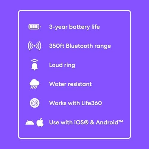 Tile by Life360 Starter Pack - Bluetooth Trackers and Item Finders for Keys, Wallets & More. Both iOS and Android Compatible. Phone Finder. 2-Pack (Black Mate/Slim) 4