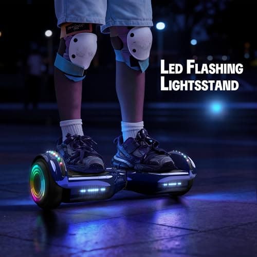 Hoverstar Bluetooth Hoverboard with LED Wheels Chrome Color Self Balance Scooter for Kids, Teenager (Chrome Blue) 3