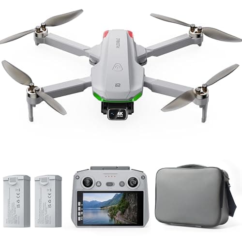 PLEGBLE Drone with EIS 4K Camera for Adults, GPS Drone with 5.0" Screen on Controller, 70 Mins Flight, Long Range Transmission, AI Track&Orbit Mode, Follow Me, Auto Return, Lightweight and Foldable RC Drones for Beginner Toy Gifts, Under 249g