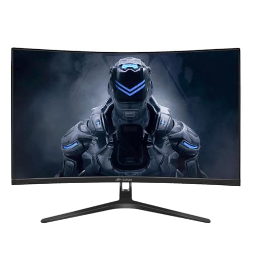 CRUA 27" Curved Gaming Monitor, FHD 1920x1080P, 144Hz/180Hz Computer Monitor, 1800R VA Screen, 120% sRGB, AMD FreeSync, HDMI & DP, Wall Mount Install- Black 2