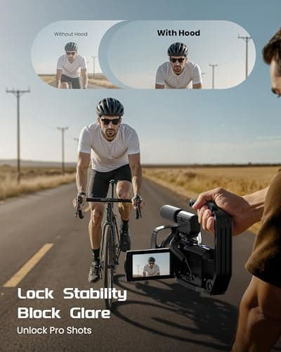 5K Video Camera Camcorder, UHD 64MP Vlogging Camera for YouTube with 3" 270° Rotatable Touch Screen, Digital Camera with IR Night Vision, 16X Zoom/WiFi/Webcam/HD/32GB Card/2 Batteries/Microphone 3