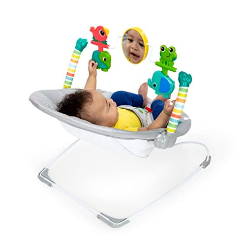 Bright Starts Playful Paradise Comfy Baby Bouncer Seat with Soothing Vibration and Toys, Unisex, 0-6 Months 4