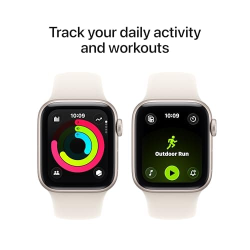 Apple Watch SE 3 [GPS 40mm] Smartwatch with Starlight Aluminum Case with Starlight Sport Band - S/M. Fitness and Sleep Trackers, Heart Rate Monitor, Always-On Display, Water Resistant 5
