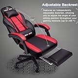 LEMBERI Video Game Chairs with footrest, Big and Tall Gamer Chair for Adults, 400lb Capacity, Racing Style Computer Chair with Headrest and Lumbar Support 3