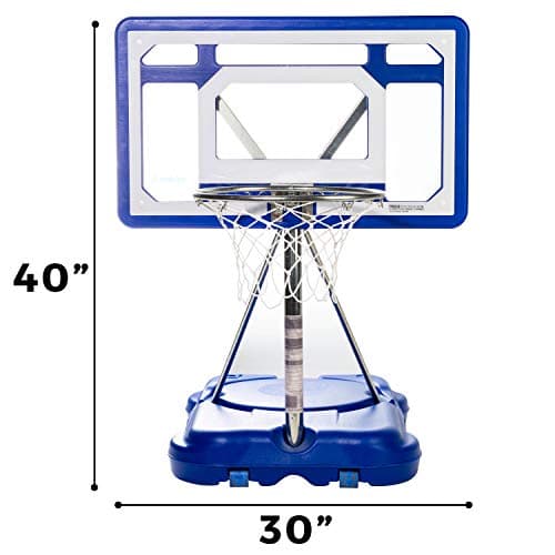 Franklin Sports Pool Basketball Hoop - Waterproof Mini Hoop for Poolside - Portable 30" Kids Basketball System - Steel Construction - All Ages 2