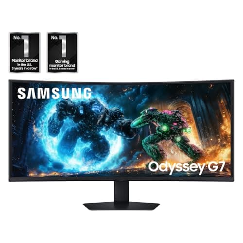 SAMSUNG 40” Odyssey G7 (G75F) WUHD Resolution, 180Hz, Curved Gaming Monitor, 1ms Response Time (GtG), VESA DisplayHDR™ 600, AMD FreeSync™ Premium Pro, LS40FG75DENXZA, 2025 2
