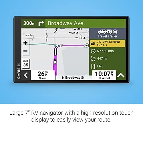 Garmin RV 795, Large, Easy-to-Read 7” GPS RV Navigator, Custom RV Routing, High-Resolution Birdseye Satellite Imagery, Directory of RV Parks and Services, Access Live Traffic and Weather (Renewed) 4