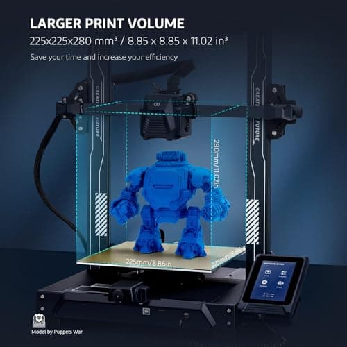 ELEGOO Neptune 3 Pro 3D Printer, Quick Assembly with Auto Leveling, Direct Drive Extruder, PEI Flexible Platform and Removable Touchscreen, 8.85x8.85x11 inch Printing Size 3