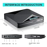 Kinhank 2025 Super Console X2 Pro Pre-installed 65,000+ Classic Games,Retro Game Consoles Compatible with 60+ emulators,EmuELEC 4.6&Android 9.0, 4K HD Output,2 Wireless Controllers 5