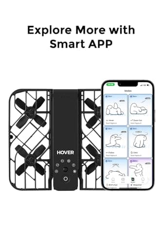 HOVERAir X1 Drone with Camera, Self-Flying Camera Drone with Follow Me Mode, Foldable Mini Drone with HDR Video Capture, Palm Takeoff, Intelligent Flight Paths, Hands-Free Control Black (Combo) 5