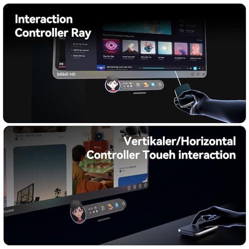 Rokid AR Spatial Glasses silver, AR Glasses Max2 silver with Station2, 360" Micro-OLED Three-Screen Display,120Hz OLED, 600 Nits, Multi-Tasking for Work & Gamingrt Console, Android, Windows Compatible 3