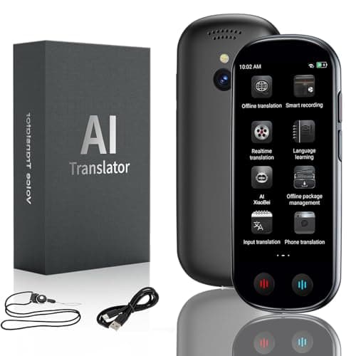 FancyDove Language Translator Device, Real-Time 2-Way Voice Translation in 149 Languages, AI Offline & Photo Translator, Smart Handheld Translator for Travel, Business, Study & Work (2025 Upgraded)