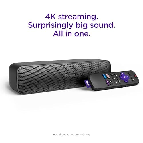 Roku 4K HDR Streambar SE & Wireless Bass Bundle - RokuTV & Roku Audio 2