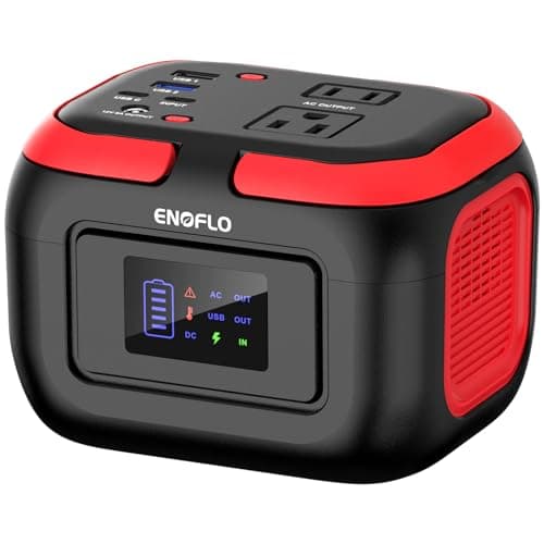 ENOFLO Portable Power Station, 97Wh Solar Generator, Lithium Battery Power with 110V AC 120W Peak Socket/DC/USB QC3.0/LED Light for Outdoor Camping Trip Home Backup Emergency