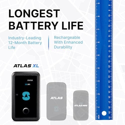 Spy Tec Atlas XL GPS Tracker w/Magnetic Mount | 12-Month Battery for Long-Term Tracking | Hidden Weatherproof GPS Tracker for Vehicles, Cars, Trailers, RV, Boats, Asset Tracking | Subscription Needed 3