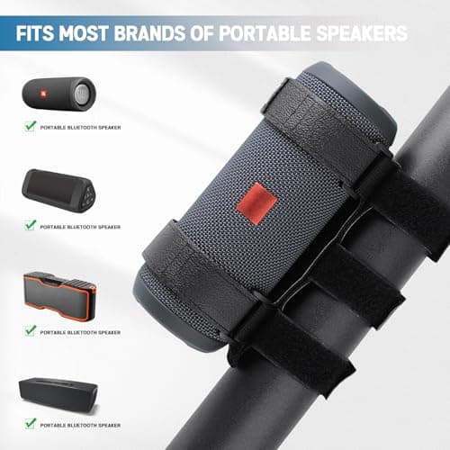 Xislet Portable Speaker Mount for UTV Sound Bar Golf Cart Ebike Scooter Boat Railing Removable Bluetooth Wireless JBL Speaker Holder Strap Fits JBL Charge 5 6 Flip 5 6 Side by Side Accessories 2