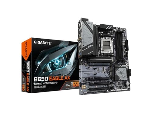 GIGABYTE B650 Eagle AX AM5 LGA 1718 AMD B650 ATX Motherboard, DDR5, Triple M.2 (1x PCIe 5.0 M.2 + 2X PCIe 4.0 M.2), USB 3.2 Gen2x2 Type-C, AMD Wi-Fi 6E, Realtek GbE LAN