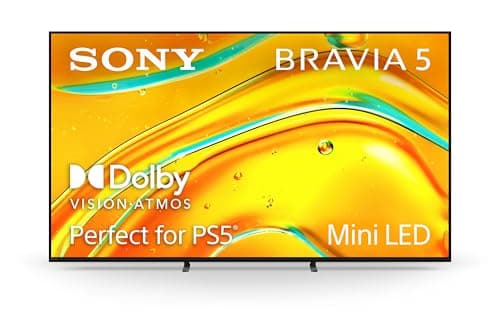 Sony BRAVIA 5 65 Inch TV, Mini LED, 4K Smart Google TV, XR Processor with AI Technology,120hz Television with Dolby Vision/Atmos, Exclusive Features for PlayStation®5, K-65XR50, 2025 Model