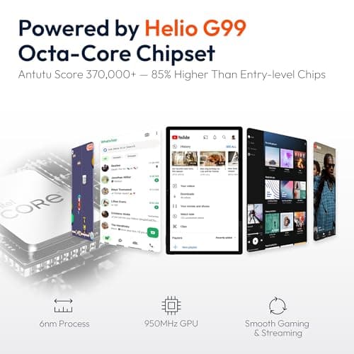 MESWAO 15.6 Inch Android 14 Tablet, 2025 Large Tablet with1080 IPS HD Display Big Screen, 8-Core, 6GB+128GB, Support 1TB TF Card, 12000mAh Long Lasting Battery for Movie/Work-Space Gray 3