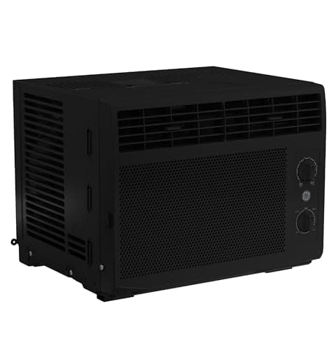 GE Window Air Conditioner Unit, 5,000 BTU for Small Rooms up to 150 sq ft. with Manual Adjustable Fan and Cooling Settings, Perfect for Bedroom or Living Room, Easy Install Kit Included, Black 2