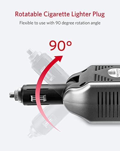 BESTEK 150W Power Inverter 12V to 110V Voltage Converter Car Charger Power Adapter with 2 USB Charging Ports (3.1A Shared) (150W) 4