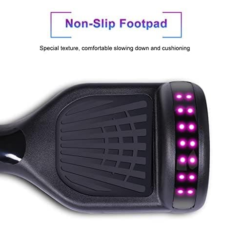 SISIGAD Hoverboard, with Bluetooth and Colorful Lights Self Balancing Scooter 4