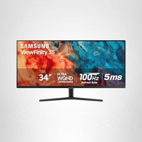 Samsung 34" ViewFinity S50GC Series Ultrawide QHD Monitor, 100Hz, 5ms, HDR10, AMD FreeSync, Ultrawide Screen, Eye Care, Thin Bezels, PIP, PBP, LS34C50DGANXZA, 2023, Black 5