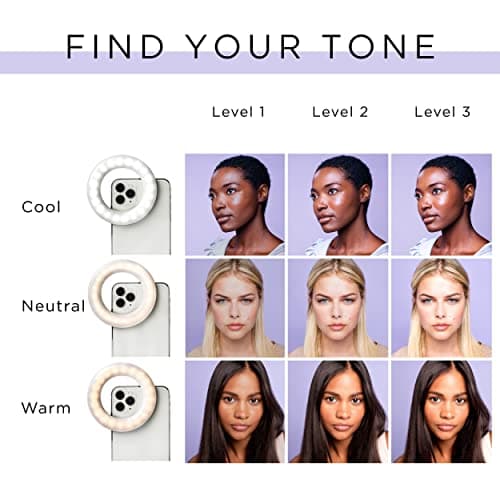 LITTIL Selfie One - Ring Light for Phone, iPhone, Android or Laptop | 3 Adjustable Light Modes | Rechargeable Batteries | Clip On Design | Perfect for Beauty, Influencers, Creators 4