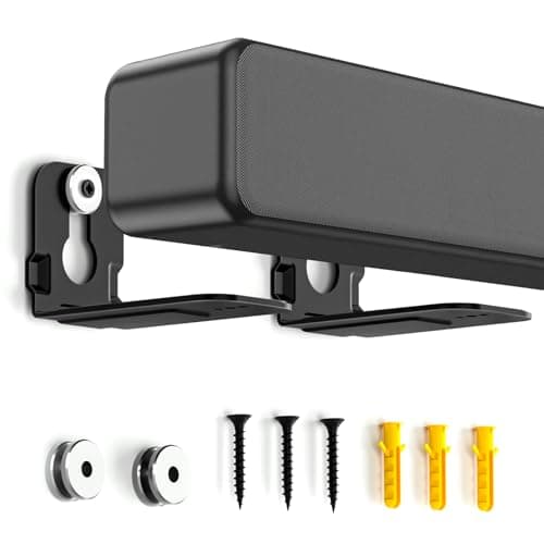 notiela Universal Soundbar Wall Mount Bracket Floating Wall Shelf for Samsung, Sony, LG, Nakamichi, Polk Audio, Vizio, Roku, Onn Soundbar Mount Mounting Bracket Sound Bar Mount Under TV