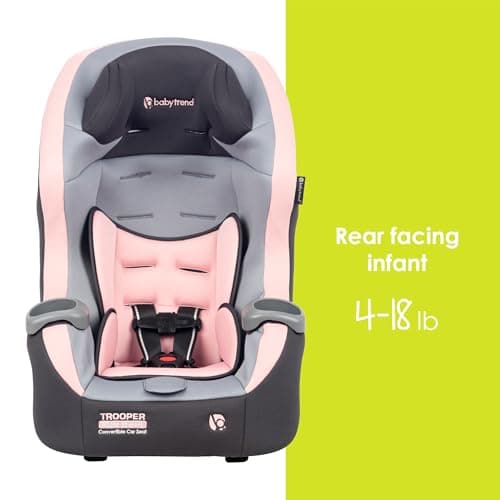 Baby Trend Trooper™ Slim 3-in-1 Convertible Car Seat, Quartz Pink 4