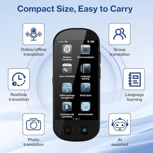 FancyDove Language Translator Device, Real-Time 2-Way Voice Translation in 149 Languages, AI Offline & Photo Translator, Smart Handheld Translator for Travel, Business, Study & Work (2025 Upgraded) 5