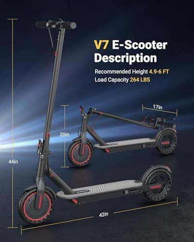 MAXSHOT V7 Electric Scooter, 350W Powerful Motor, 16MPH Top Speed,16Miles Long Range, 8.5" Solid Tires Folding Commuter Escooter with Double Braking Systems for Adults and Teens 9
