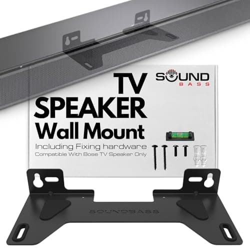 Sound Bass TV Speaker Wall Mount Bracket | Compatible with Bose TV Speaker Soundbar Only | Complete with Full Mounting Hardware Kit | Only Suitable for Bose TV Speaker Sound Bar | UK Design