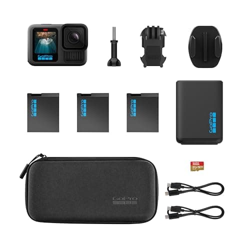 GoPro HERO13 Black Extended Power Bundle - Includes Dual Battery Charger, 3 Enduro Batteries, 64GB SanDisk microSD Card, Camera Case 2