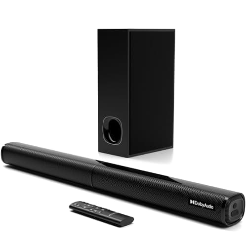 Nylavee Sound Bar - 2.1ch Dolby Audio Soundbar with Subwoofer, 240W High Volume, Wall Mountable 30-inch Bluetooth Sound Bar with HDMI ARC, Optical, and AUX Connection for TV, Projector, Computer