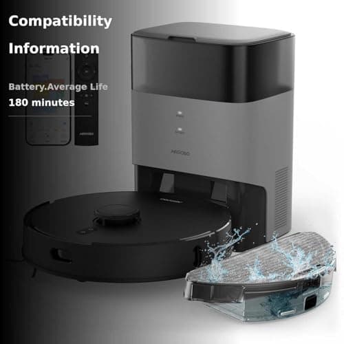 AIRROBO Robot Vacuum and Mop Combo, Self-Emptying, 60-Day Capacity, Home Mapping, Schedule, Wi-Fi/App/Alexa/Remote, 180mins Runtime, T20+ Robotic Vacuum Cleaner for Pet, Hard Floors, Carpet 3