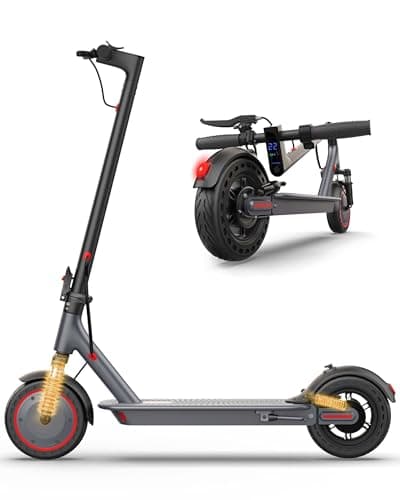 VOLPAM Electric Scooter, 350W/500W Powerful Motor, 8.5"/10" Solid Tires, 19/22Mph, 28/23/21/16 Miles Max Range, Dual Braking