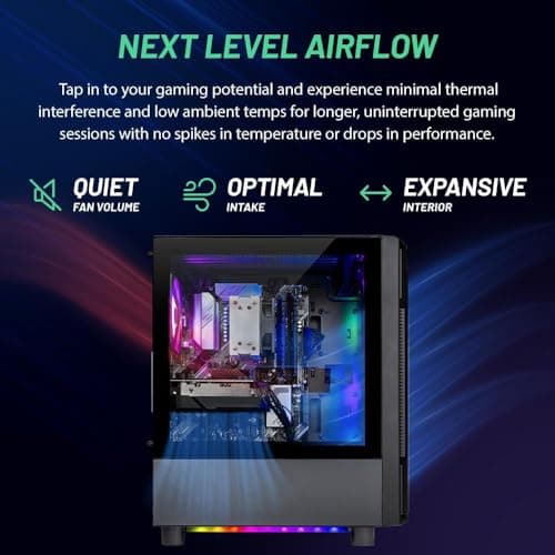 Skytech Gaming Shadow Desktop PC, Ryzen 5 5600 3.5 Ghz (4.4GHz), AMD RX 6600 8GB, 1TB NVMe SSD, 16GB DDR4 RAM 3200, 650W Gold PSU, Wi-Fi, Win 11 5