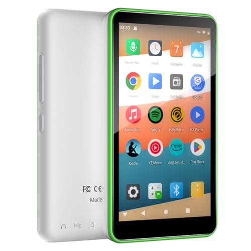 DGTenk Android MP3 Player for Kids with Blue and WiFi: 160GB, 4" Touch, WiFi/Bluetooth | Spotify, App Store,Parental Control, Video Playback | All-in-One Kids' Streaming Music&Video Player (Green)