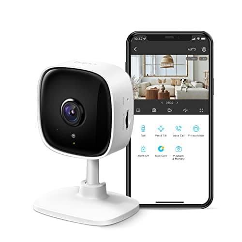 Tapo TP-Link 2K Indoor Security Camera for Baby Monitor, Dog Camera w/Motion Detection, 2-Way Audio Siren, Night Vision, Cloud & SD Card Storage(Up to 256 GB), Works w/Alexa & Google Home C110