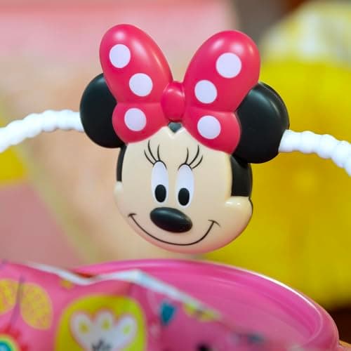 Bright Starts Disney Baby MINNIE MOUSE PeekABoo Baby Activity Center Jumper with 8 Toys, Lights & Sounds, 360-Degree Seat, 6-12 Months (Pink/Blue) 4