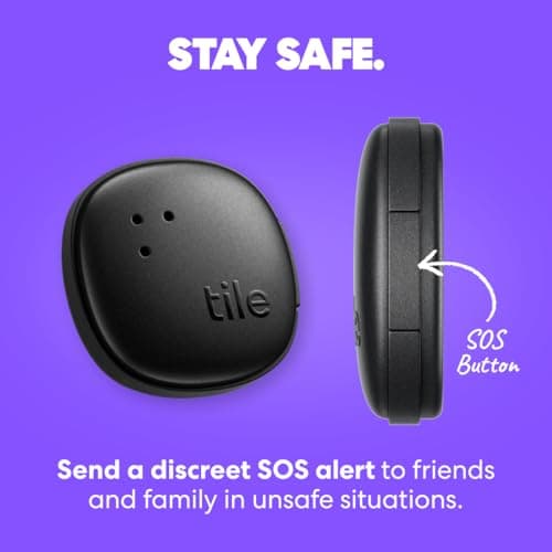 Tile by Life360 Sticker - Small Bluetooth Tracker, Remote Finder and Item Locator for Bikes, Glasses and More. Both iOS and Android Compatible. Phone Finder. 2-Pack (Black) 4