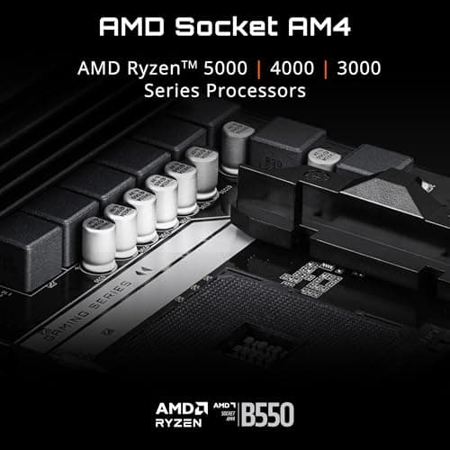 GIGABYTE B550 Eagle WIFI6 Motherboard, Supports AMD AM4 Ryzen 5000 Processors, ATX, DDR4, 2X M.2, PCIe 4.0, WIFI6, 1GbE LAN, EZ-Latch 2