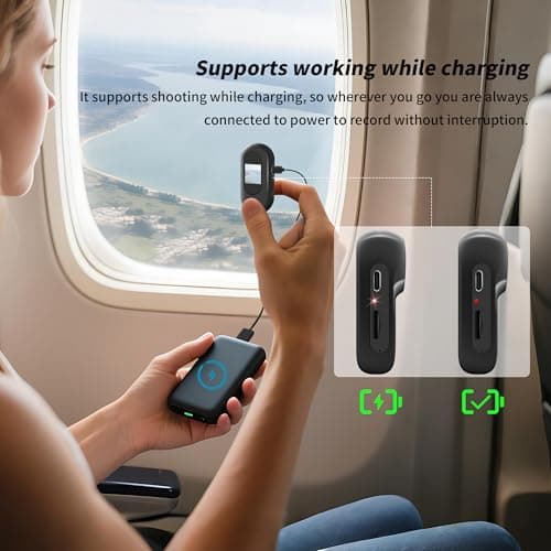 1080P Sports Action Camera, Mini Body Camera with Audio and Video Recording, Wearable Action Body Cam, Portable Recorder with Magnetic Back Clip, Camcorder for Traveling, Pet, Vlogging, Cycling 4