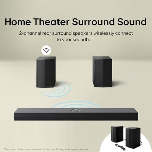 LG S40TR 4.1 ch. Home Theater Soundbar with Rear Surround Speakers and Wireless Subwoofer, Wow Interface, Dolby Audio, AI Sound Pro, 2024 Model, Amazon Exclusive 4